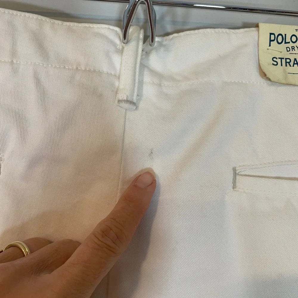 Polo Ralph Lauren Mens White Straight Fit Cut-Off Denim Shorts 38 NWT Classics
